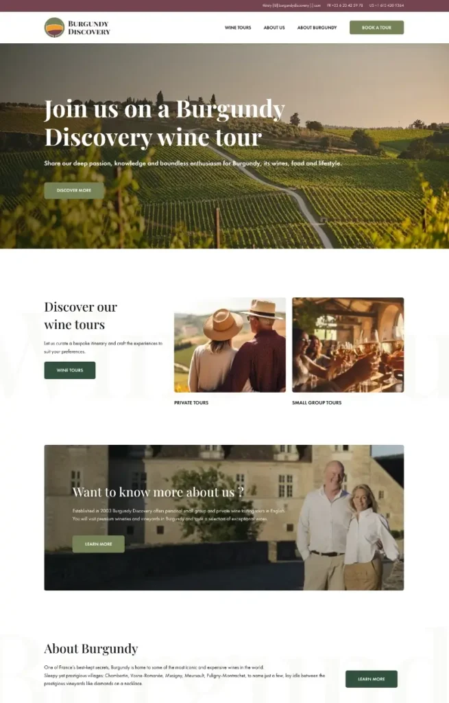 burgundy discovery website