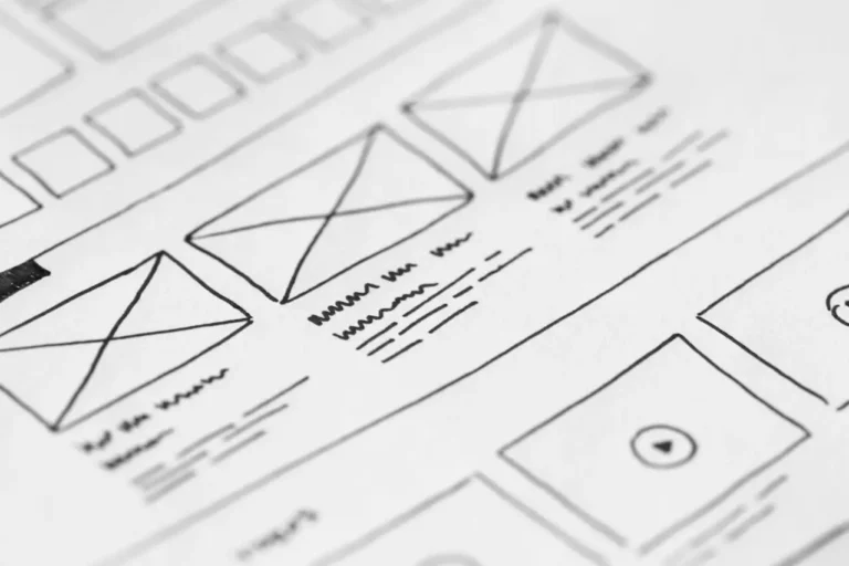 ux wireframe gros plan dessin