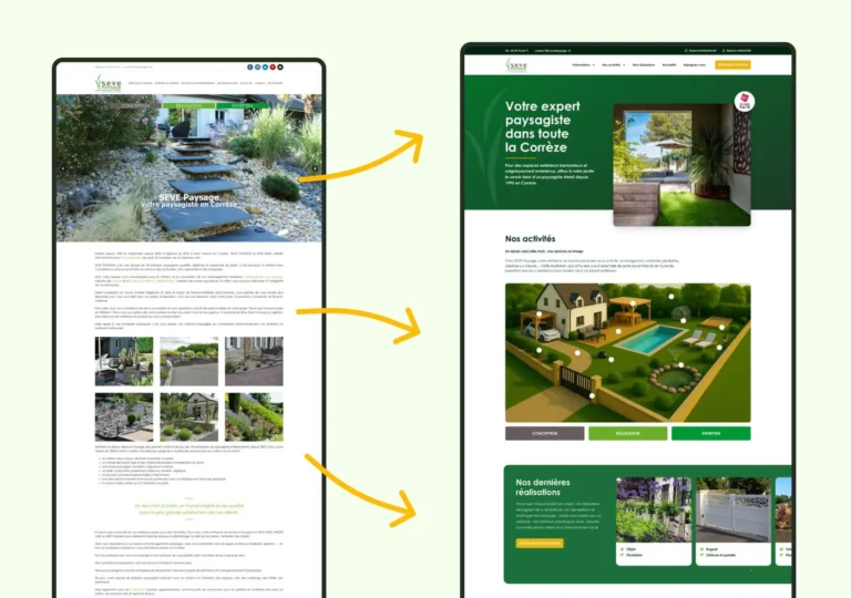 avant après site seve paysage brive décode studio