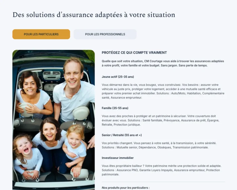Homepage CM Courtage