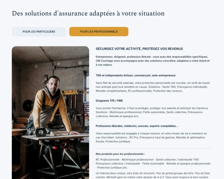 Homepage CM Courtage